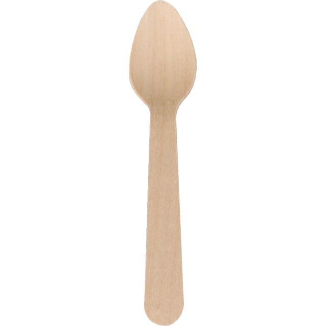 Houten koffielepel 110mm  100st/pk