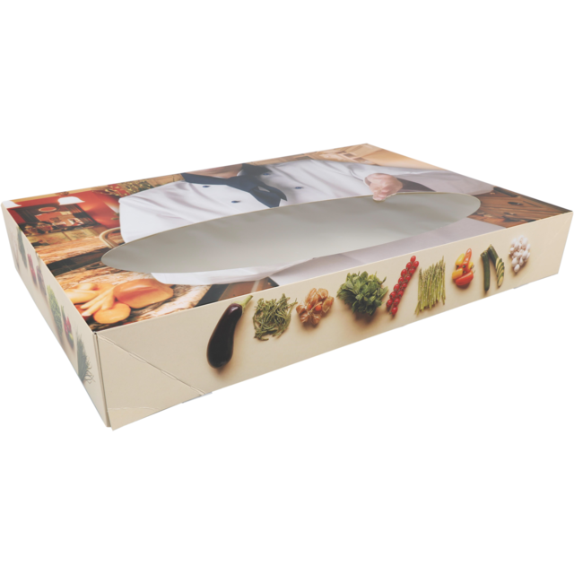 Catering Doos "Bon Appetit" met venster 55x36x8cm (10st/pak)