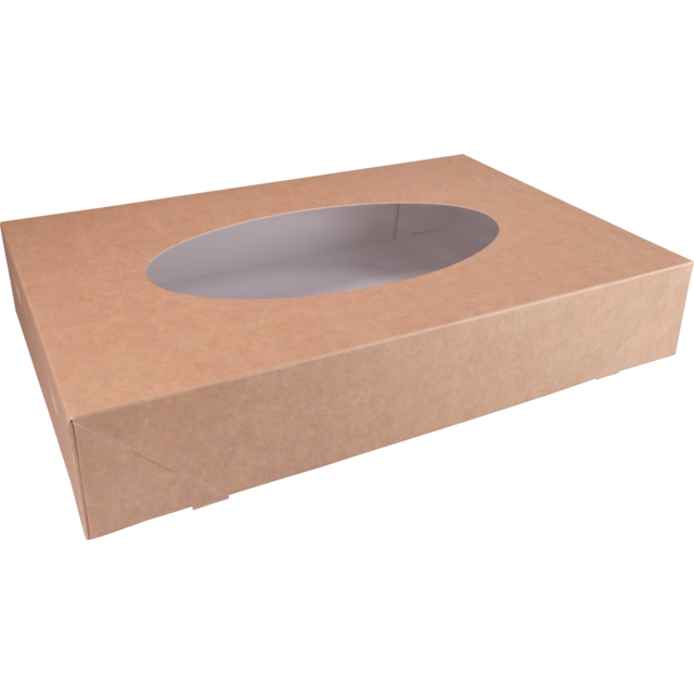 Biodore Cateringdoos Bruin met Venster 46x31x8cm (50st/doos)