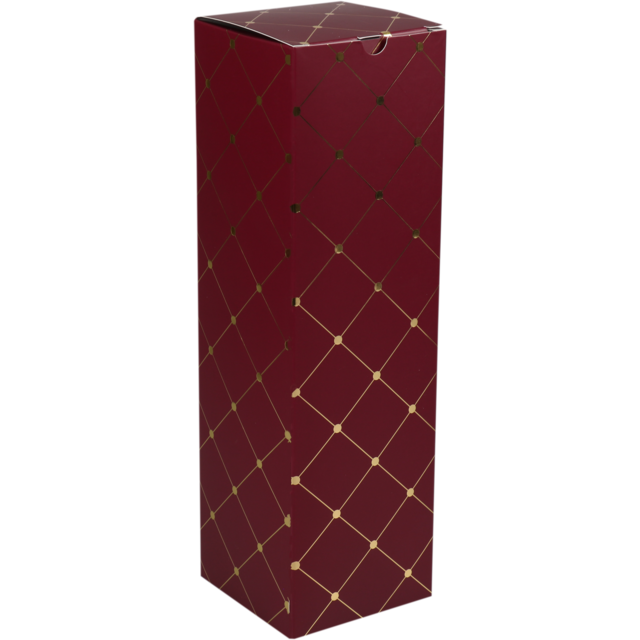 1-fles kokerdoos Carreaux bordeaux/goud (per stuk)
