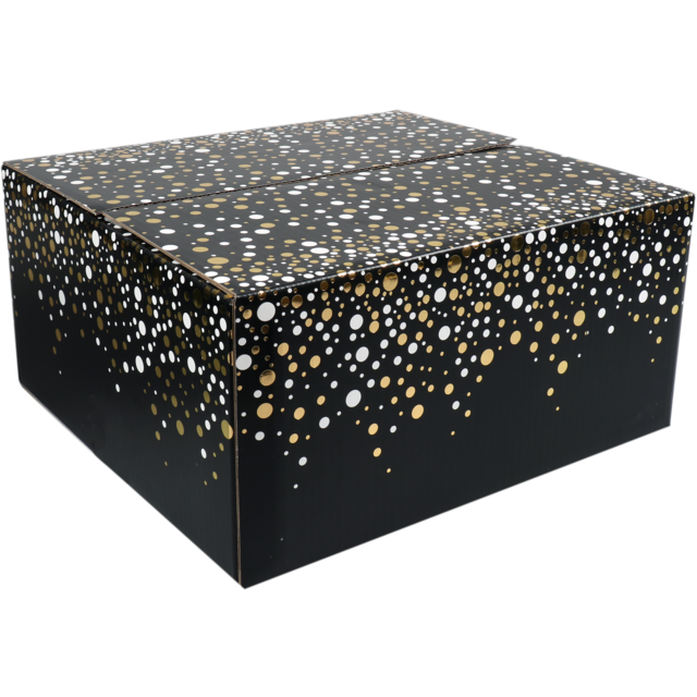 Kerstdoos Design "Party Spot" 350x315x170mm (B) - per stuk