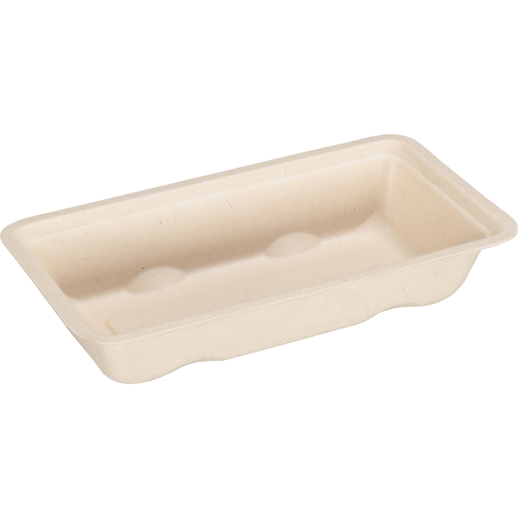 Suikerriet/Bagasse Snackbakje.. A5 (50st/pak)  per pak