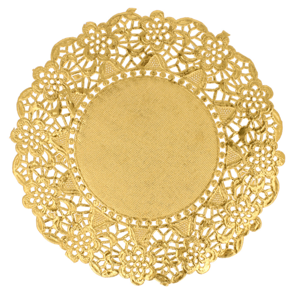 Doilies round 36cm Gold 5x100st/ds