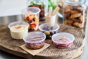 Delipack PP Transparant Round Duni / 101x101x30mm / 125ml / 20x50st/ds