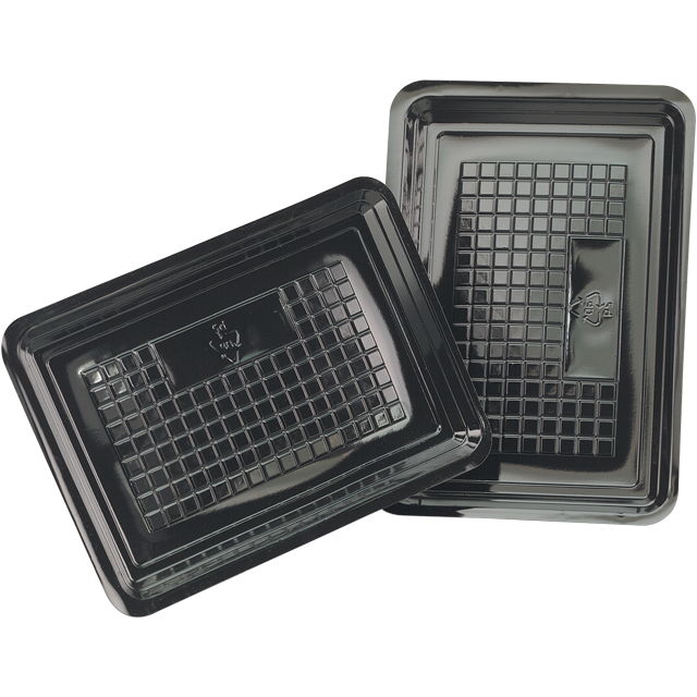 Vleesschaal Hard PS zwart 100x160mm (4000st/doos)