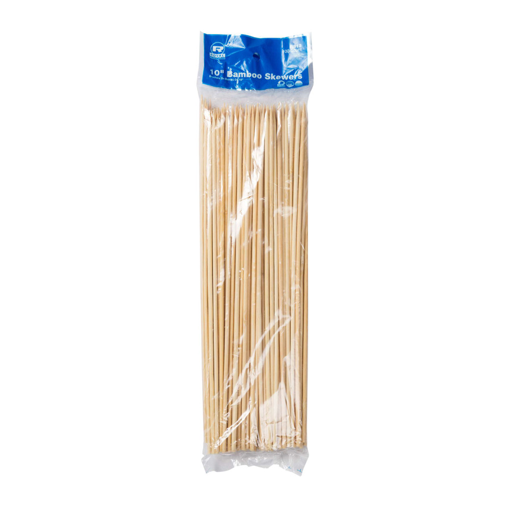 Saté stokjes / Skewers Bamboe prikker 10" / 250mm (100st/pak)