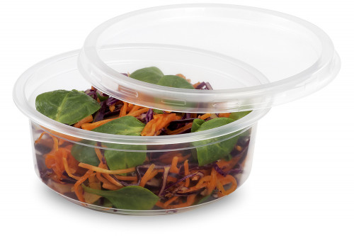 Ronde Clear Cups PP 250ml Tusipack (50st/pk) : Use with Lid #W2/017C