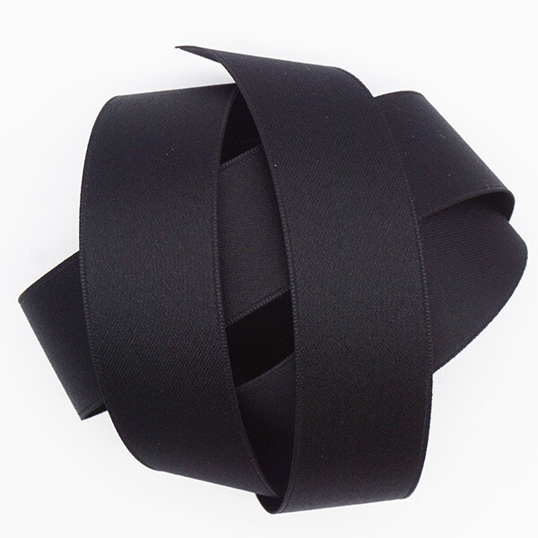 Cottonade Ribbon 10mm x 20mtr Black Cotton (per stuk)