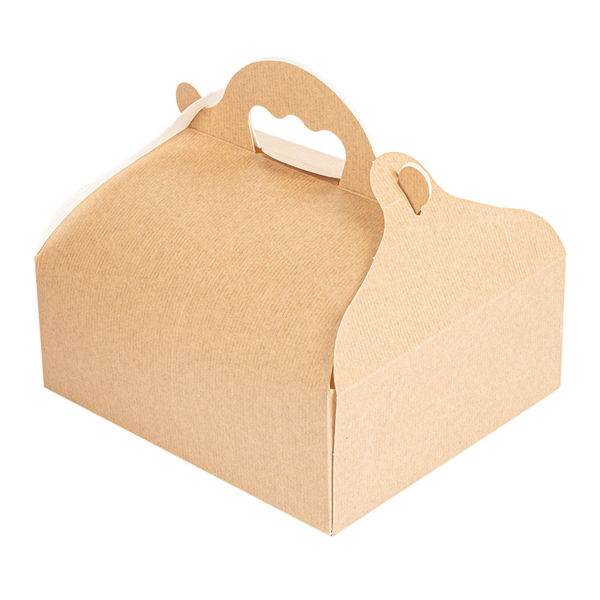 Small Bakery Boxes with Handles The Pack 16x18x7cm Natural Kraft (50st/pak)