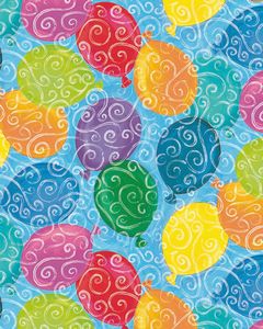 Giftwrap / Cadeau Papier Balloons Galore 24"x833 / E_5207 (per rol)