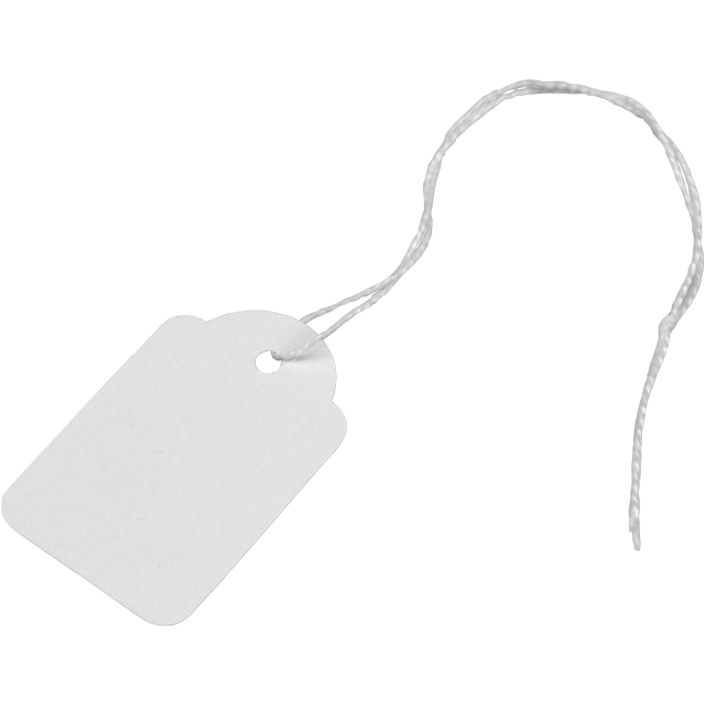 Hang etiket met koord rh. 391 / 28x43mm  500st/ds