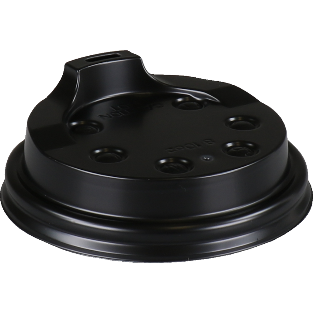 Deksel PS Zwart voor coffee cup 12oz/diam. 90mm (50st/sleeve)