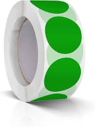 Zelfklevende papieren etiketten 500 st Flour Groen Rond 25 mm