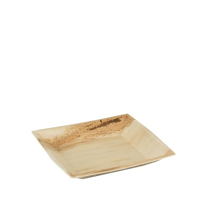 Palmblad bord / Plate 18x18cm vierkant Cuadra 25/pk