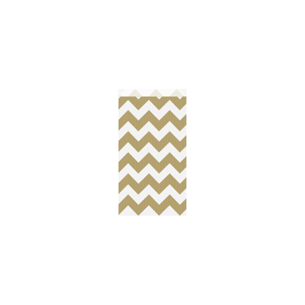 Fornituren zak / Flat Bag 12+5x18cm Gold (250pcs/pc)
