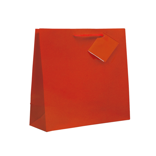 Shopping Bags / Draagtassen met koord Rood 19+10x27cm (10st/pak)