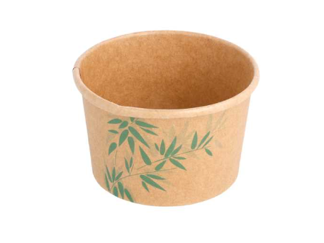 Ice cream cups "feel green" brown kraft 120ml / 4oz (2000st/doos)