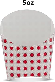 French Fry 5oz Plaid Regular Scoop 4.24x4x3.75" (1000pcs/cs)