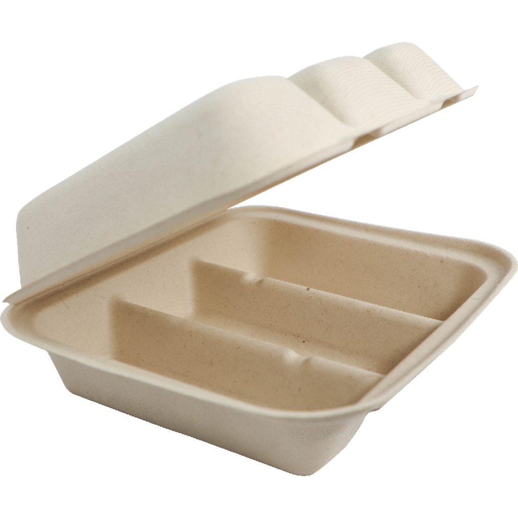 Fiber Taco Box 3-comp. TOSCT3 8x7x3" (300st/doos)