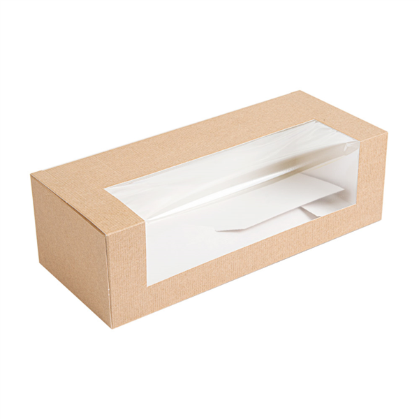 Cake Boxes w/window The Pack 26x11x8cm Kraft (50st/pak)