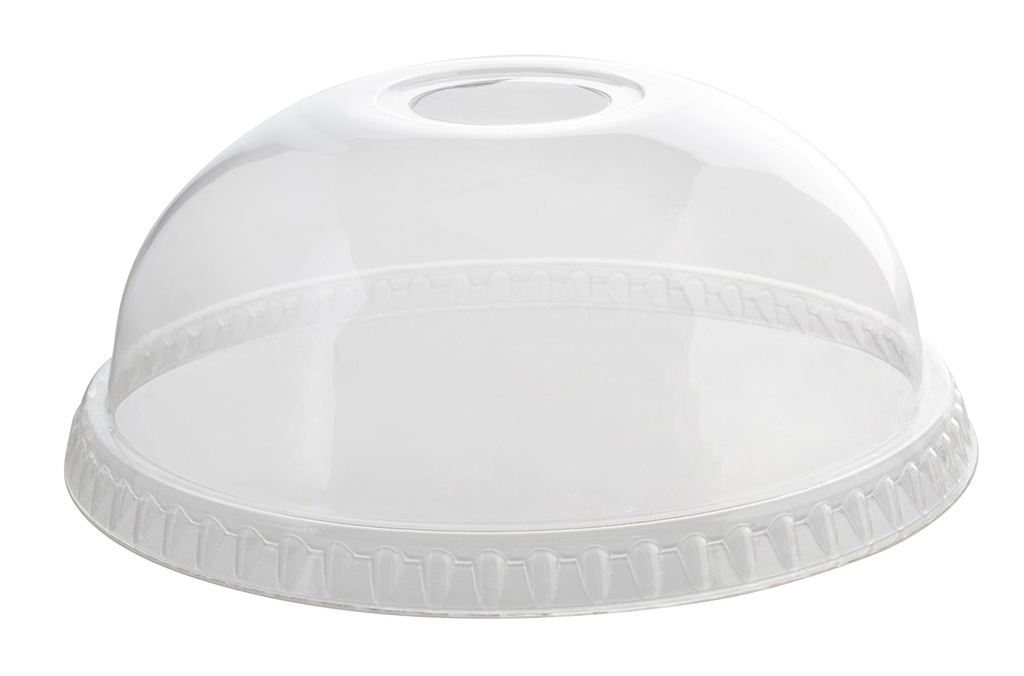 98mm PET Dome Lid with Hole (100pcs/pack)