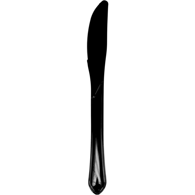 Reusable Mes (knife) PP Zwart 19,5cm (50st/zak)