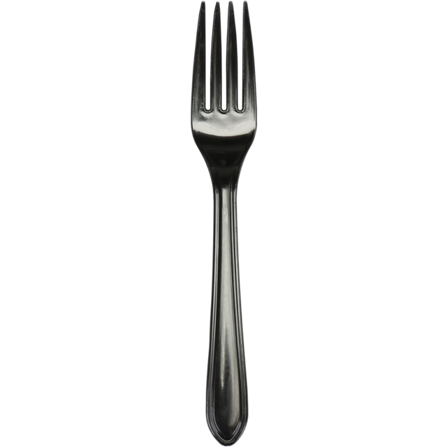 Reusable Vork ( knife) PP Zwart 18cm (50st/zak)