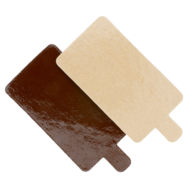 Two sides cardboard for patisserie 5,5x9,5cm Chocolate/Praline (200st/pak)