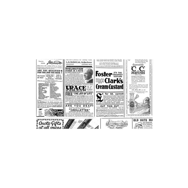 Mini Greaseproof paper 'Times' 20x12cm White parch (1000st/pak)