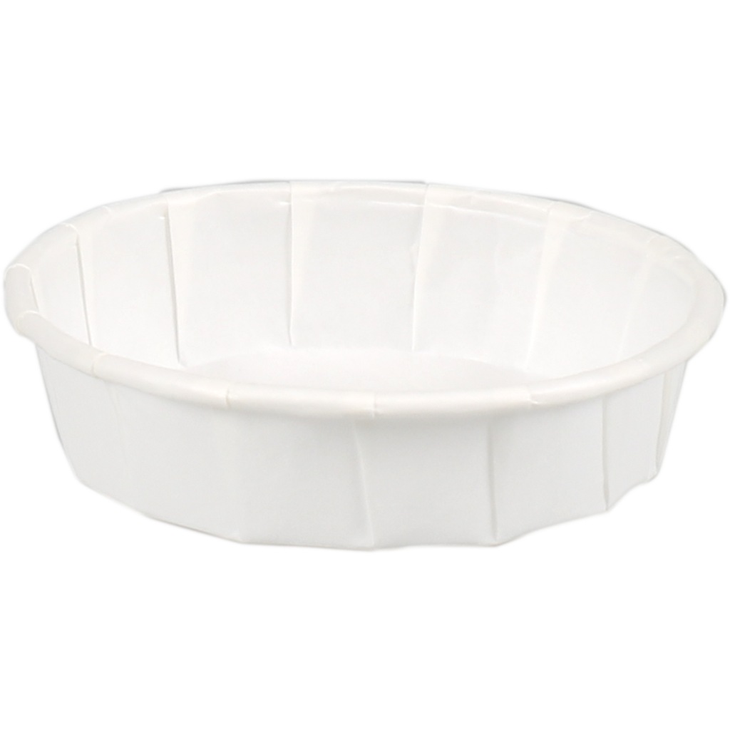 Biodore Paper Portion Cup laag wit 1oz/25ml (250st/sleeve)