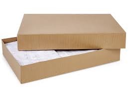 Apparel Boxes 2 piece 15x9-1/2x2 Natural Kraft Pinstripe (100pcs/case)