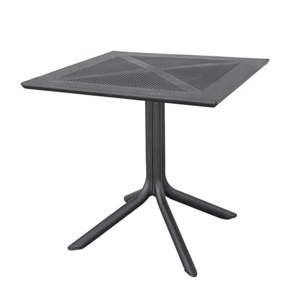 Square Table "Supra-Tek" 80x80x75cm Black PP (per stuk)