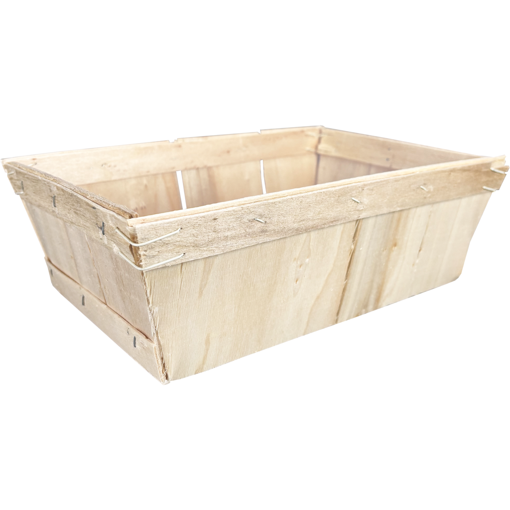 Mand vierkant hout 29x19x9cm (per stuk)