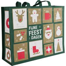 PP Non-Woven Shopper "Tegels" 45x15x36cm (per stuk)