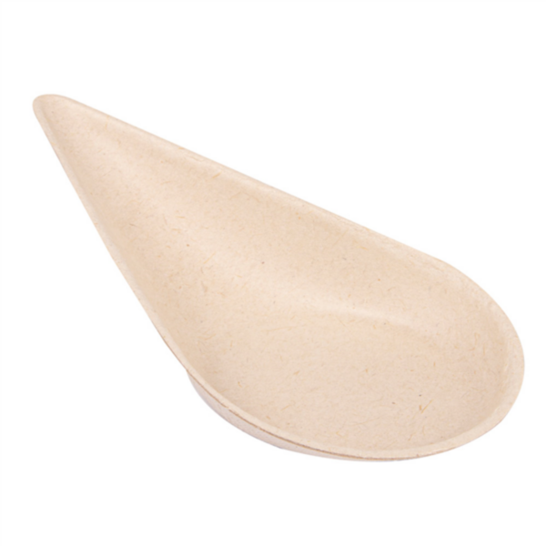 Spoon Container "Bionic" 10,1x5x2,9cm Natural Bagasse (50st/pak)
