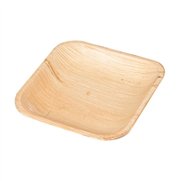 Square Dishes/Plates Areca 11,5x11,5x1,5cm Natural Areca (25st/pak)