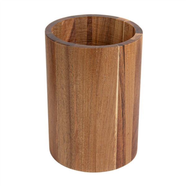 Round container for Cutlery 11,5x16cm Natural Wood (per stuk)