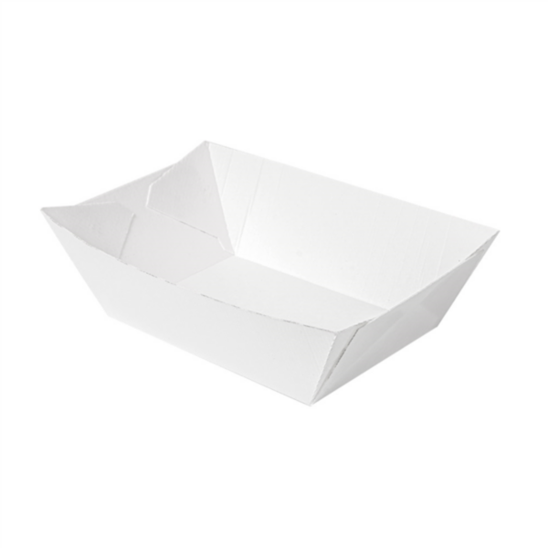 Food trays 1200gr 11,9x7,9x5,5cm White The Pack (100st/pak)