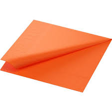 Napkins 3-Ply 33x33cm Sun Orange 125st/pk