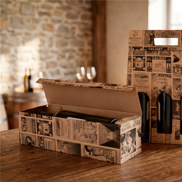 1-fles doos The Pack "Bacchus" 34x9,5x9cm (per stuk)