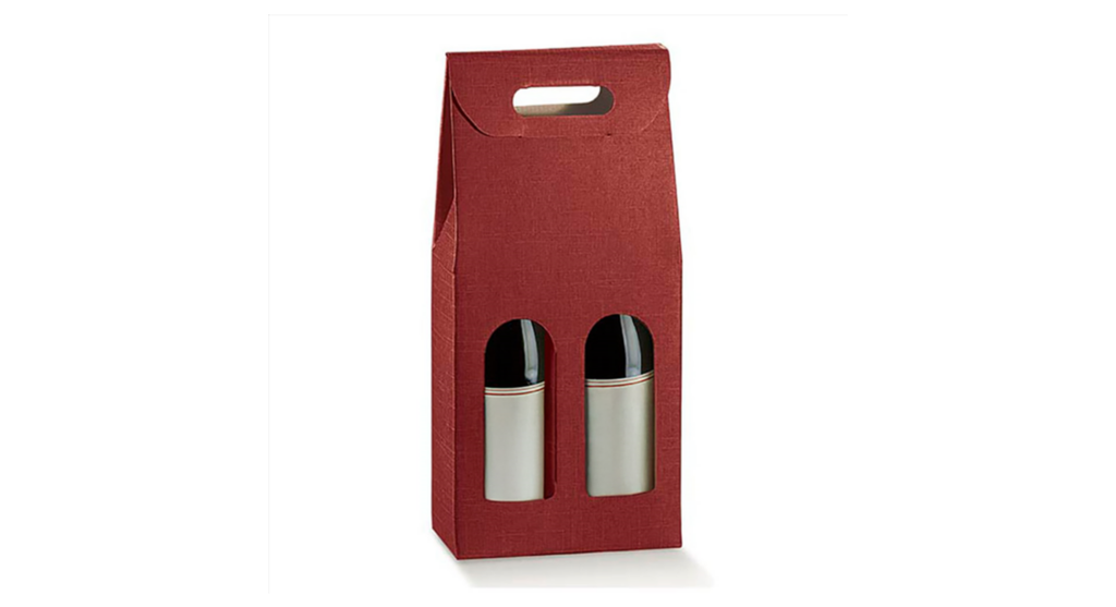 2-fles wijndoos Burgundy 18x9x38,5cm (per stuk)