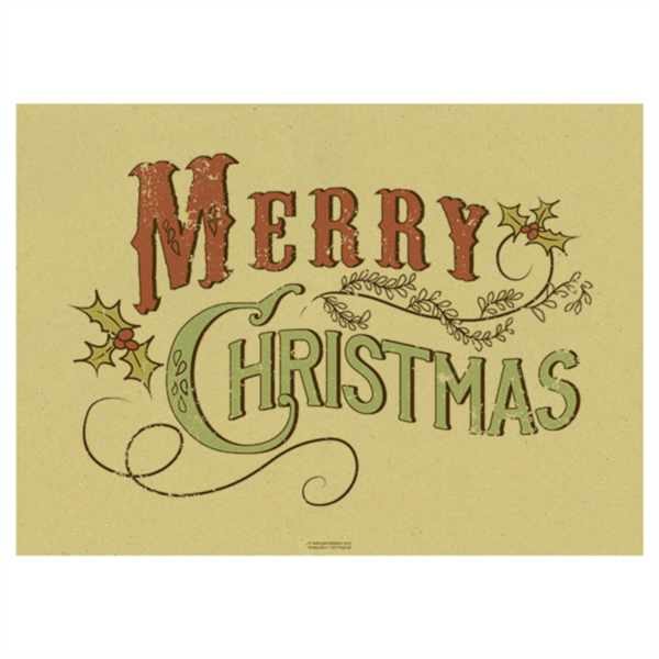 Thick Place Mats "Merry Christmas" 31x43cm (250st/pak)