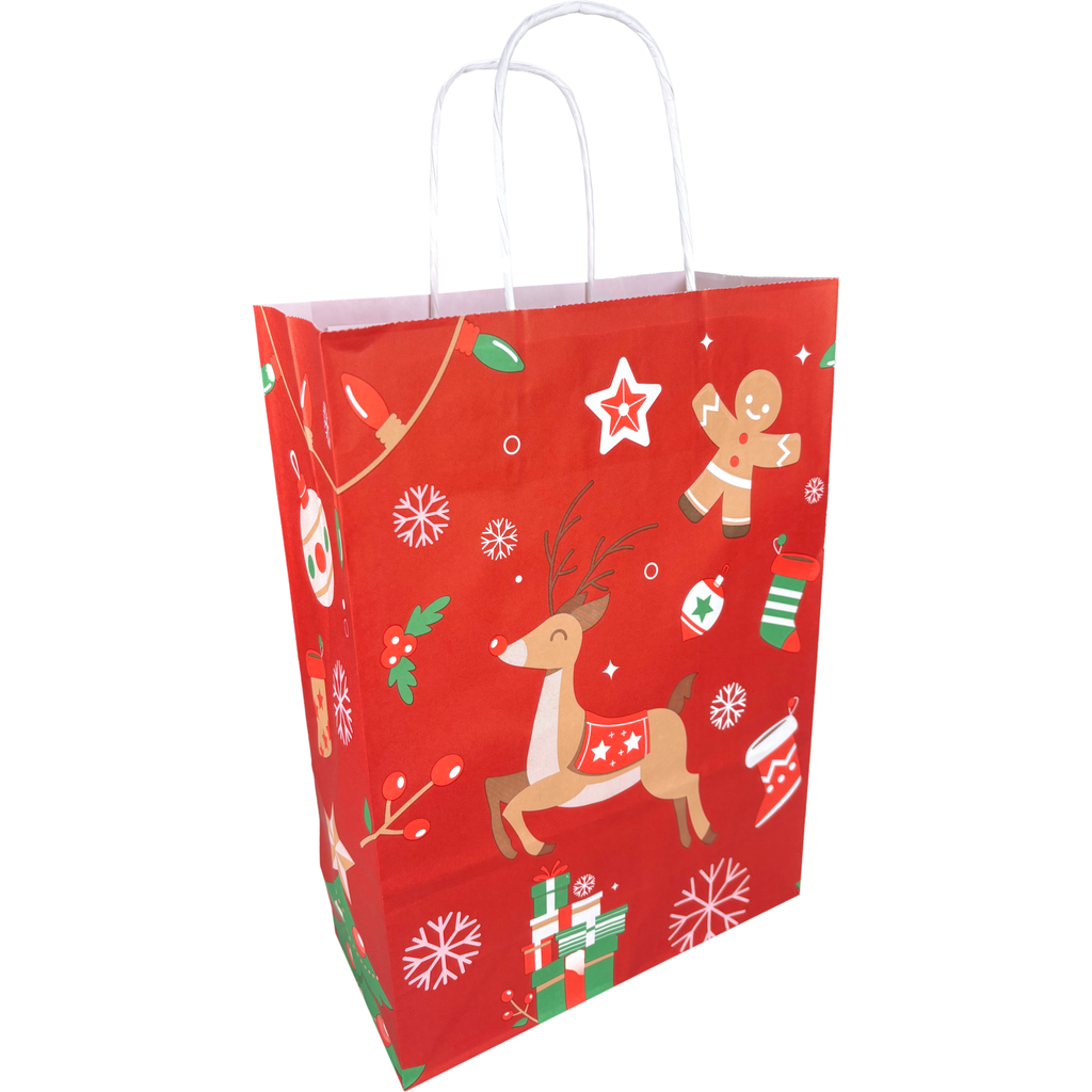 papieren draagtas "Hert" 22x10x31cm (10st/pak)