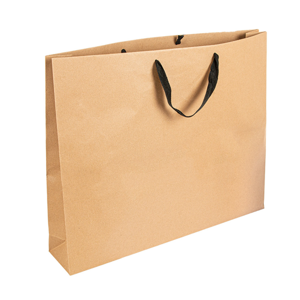 SOS Bags with Black Cotton Twill Handles 52+10x42cm Natural Kraft (10st/pak)