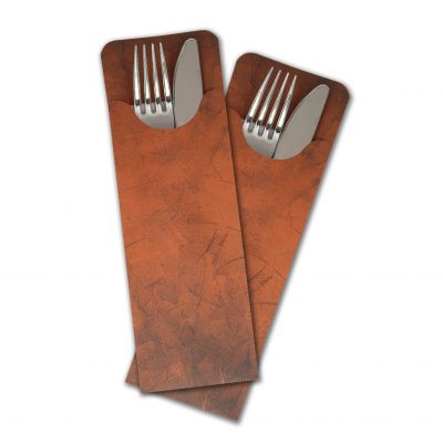NapTidi Pro (234,5x80mm) met flap. Rusty Orange / white napkin (520st/doos)