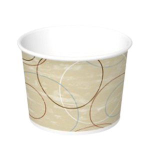 Ice Cream Cups Paper 10 oz 50 pcs/cs champagne dessin