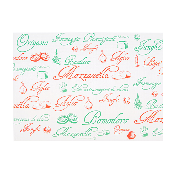 Placemats "Snack" 31x43cm Pizza / White Cellulose 500/pk