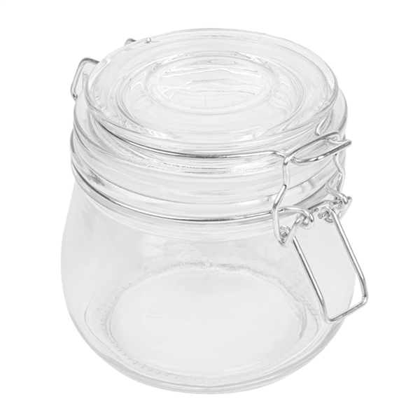 Storage Canister 500ml clear glass per unit (stuk)