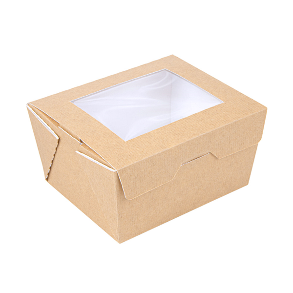 "The Pack" Boxes with window 780ml 11,2x9x6,4cm Natural Kraft Cardboard (50st/pak)