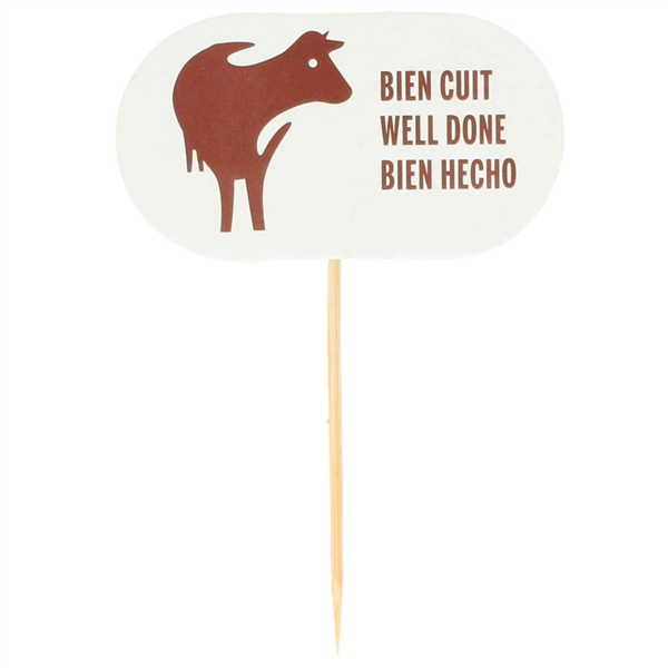Prikker / Picksteak - Well Done / Brown - (100st/pak)